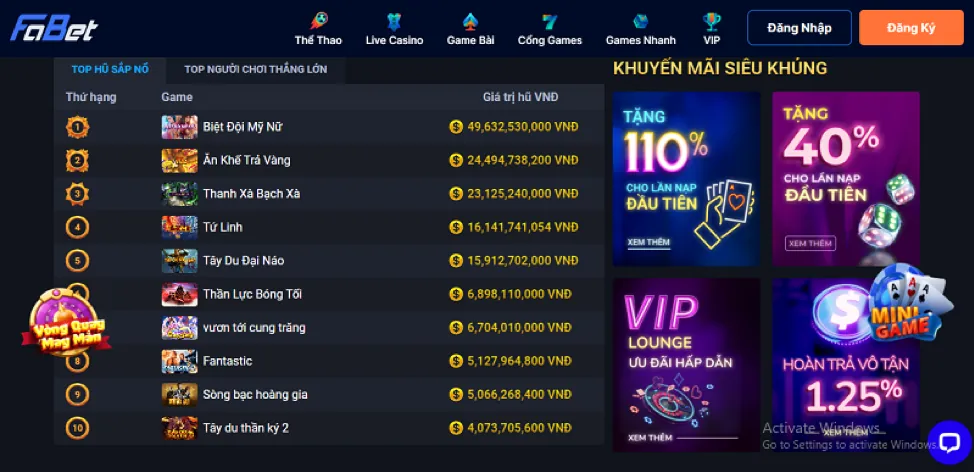 Sứ mệnh phục vụ người chơi của 98win01